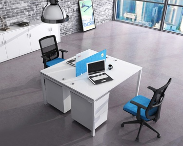 现代新时尚门字钢架职员桌/双人办公桌